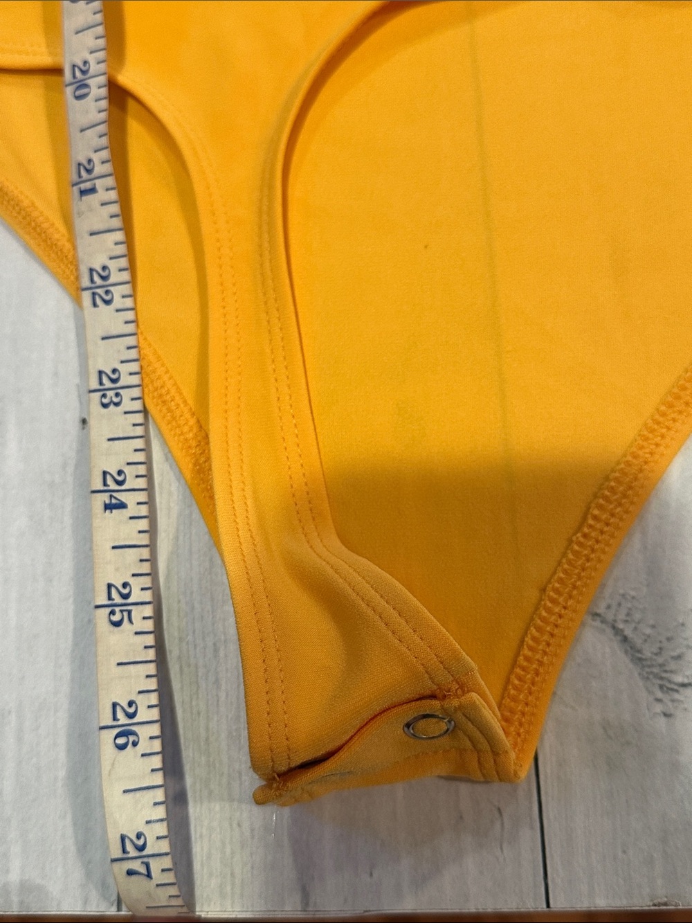 Express Sz Medium Marigold Halter Ring Draped Bodysuit • NWT! - Picture 8 of 9